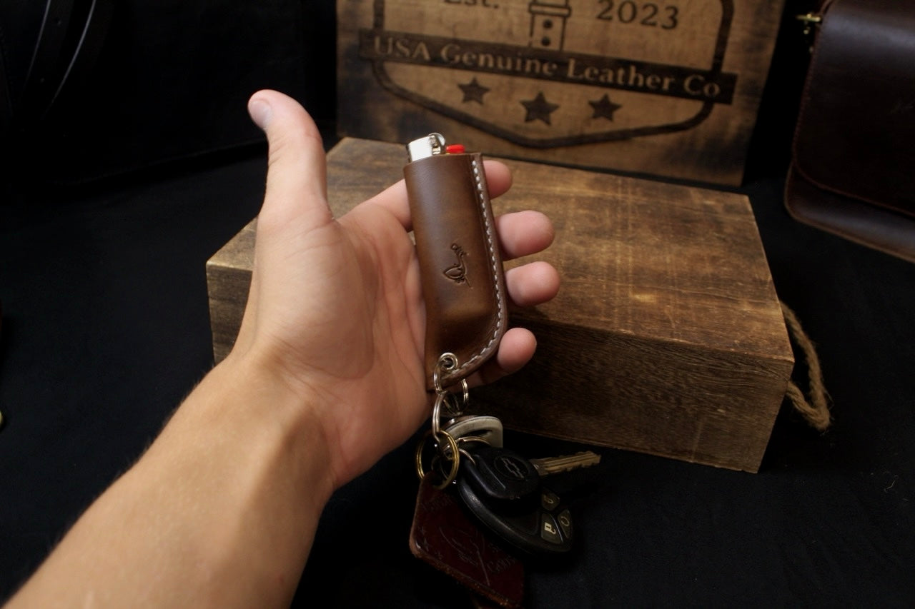 Lighter Sheath Keychain - USA Genuine Leather Company