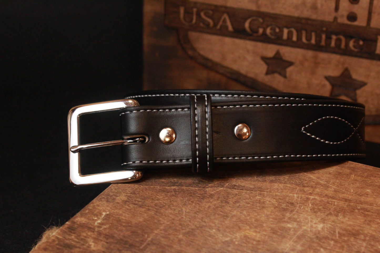 Evelyn Leather Belt (black)