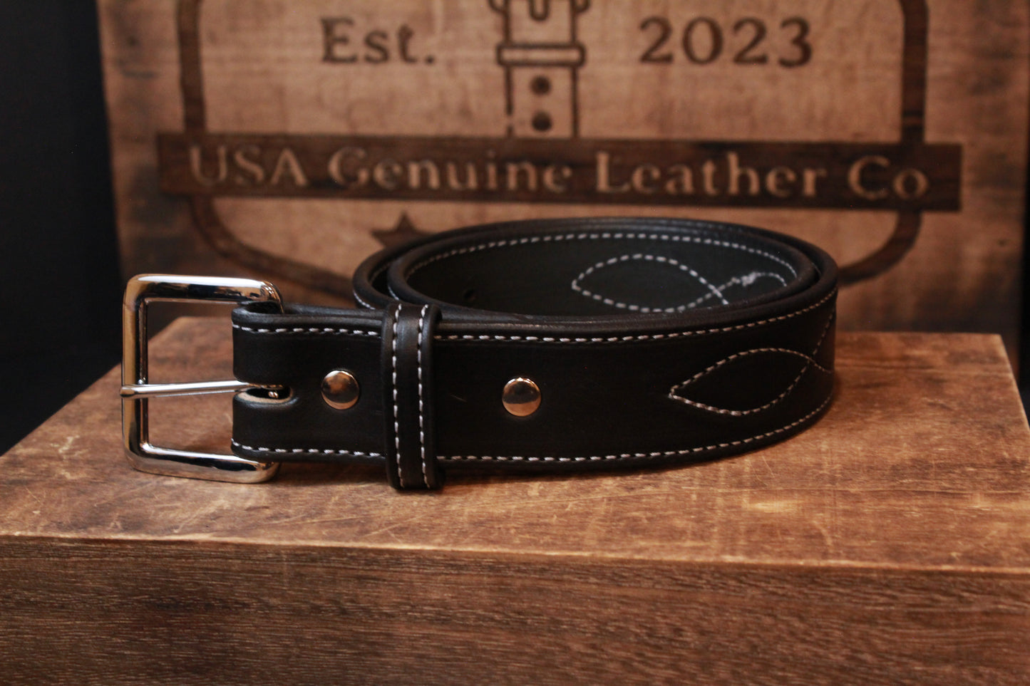 Evelyn Leather Belt (black)