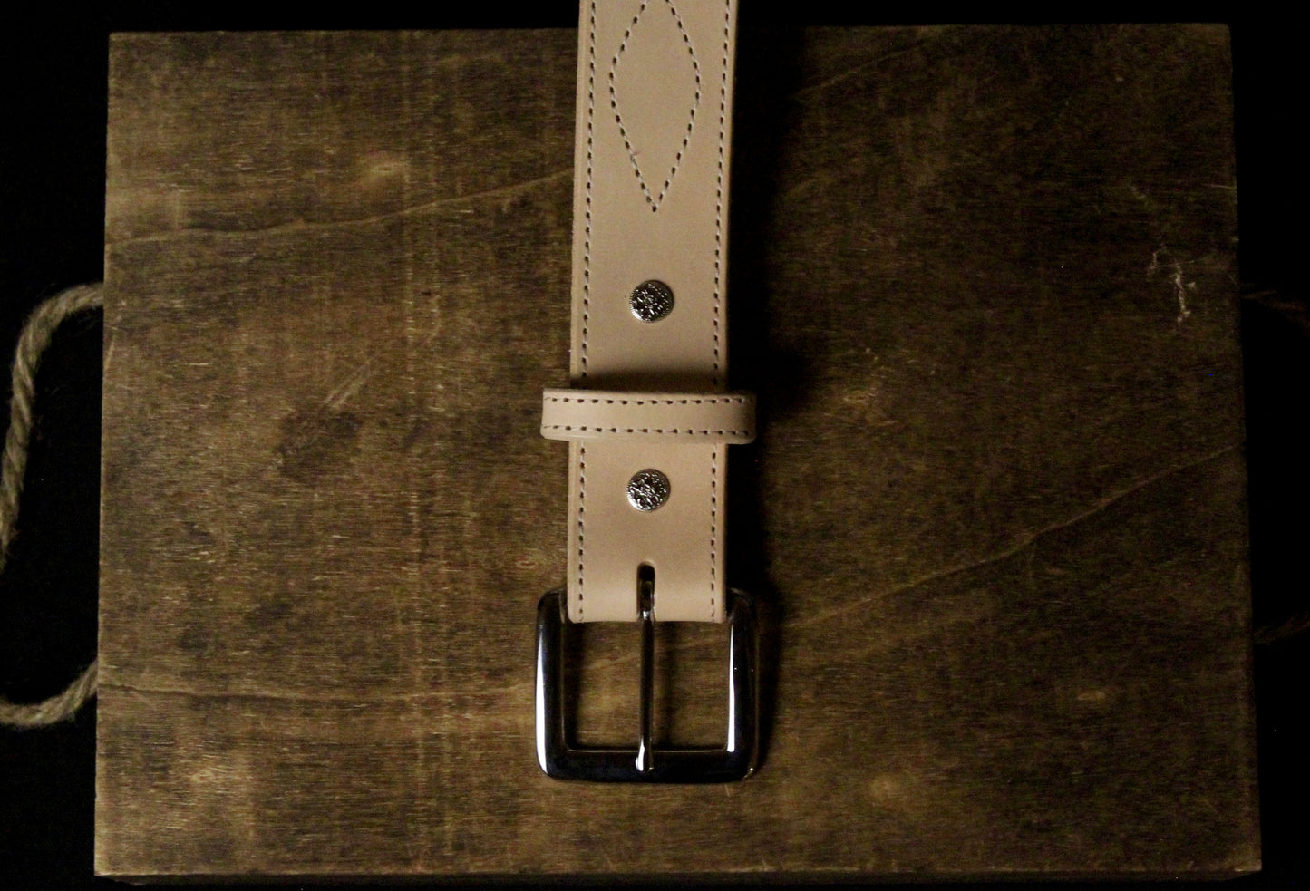 Evelyn Womens Leather Belt, top view